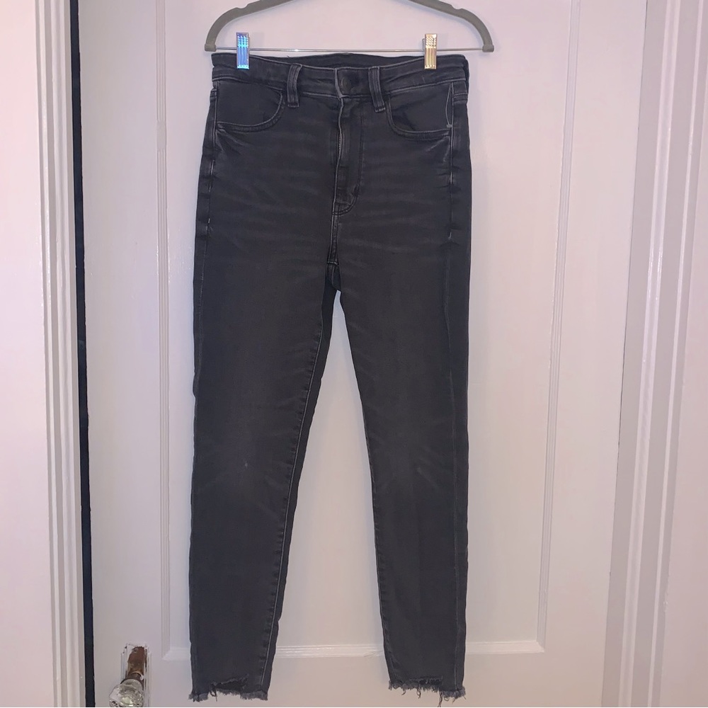 Womens A & E Washed black skinny jeans size 8 short
